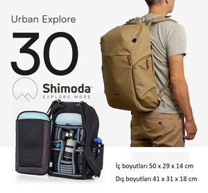  Shimoda Urban Explore Kum Rengi Sırt Çantası 30L